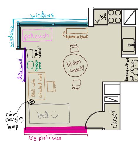 NYU dorm room floor plan Dorm Room Blueprint, Big Dorm Room Layout, Nyu Dorm Room Ideas, Dorm Room Floor Plan, Dorm Room Ideas Light Pink, Room Ideas Light Pink, Nyu Dorm Room, Light Pink Dorm Room, Pink Dorm Room Ideas