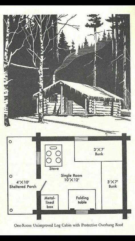 Squatter House, Cabin Layout, Tiny Log Cabin, Wilderness Cabins, How To Build A Log Cabin, Small Cabin Plans, A Cabin In The Woods, Building A Cabin, Hunting Cabin