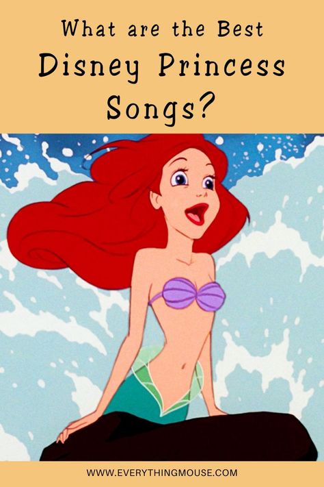 Which are the best Disney Princess songs? There are so many great Disney Princess songs from the movies to choose from. Find out if your favorite makes the Top 10. Best Disney Princess, Best Disney Songs, Disney Princess Songs, Disney Song Lyrics, Princess Songs, Mulan Movie, Audition Songs, Disney Prices, Classic Disney Movies