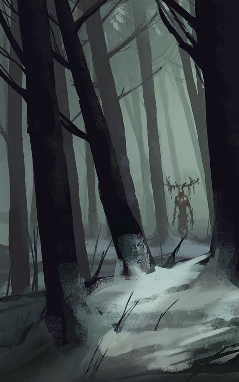 Daily speedpaint 05, Leshen, Jaromir Hrivnac on ArtStation at https://www.artstation.com/artwork/a1Dlq Leshen Witcher, Spirit Of The Forest, The Witcher Geralt, The Witcher Books, Witcher Art, Fantasy Places, Creepy Art, Monster Art, Magical Creatures