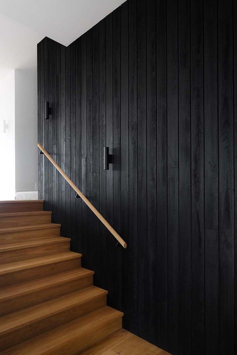 A holiday sanctuary on the coast Corke Studio | Habitus Living Black And Wood Interior, Oxford House, Leather Granite, Colorado House, Australian Interior, Australian Interior Design, Japanese Interior Design, Runner Carpet, Air Bnb