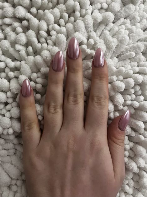 Light Pink Spring Nails, Mauve Chrome Nails, Gel Builder Nails, Dusty Rose Nails, Builder Nails, Pink Spring Nails, Purple Chrome Nails, Snow Nails, Gel Builder