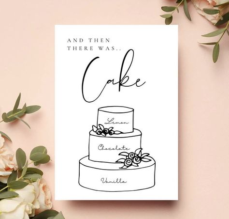 Cake Flavors, Custom Cakes, Custom Sign, Wedding Signs, Gift Registry, Wedding Cakes, Wedding Decorations, Etsy Accessories, Accessory Gift