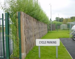 Acoustic Green Barrier Living willow one side, woven on the other, 120mm RockDelta core Living Willow, Fence, Outdoor Structures, Trees, Screen, Range, Architecture, Plants, Green