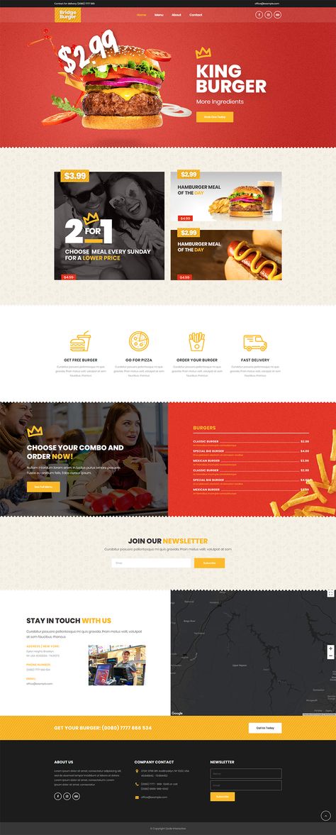 Food Website Design, Burger Place, Wordpress Portfolio, Food Web Design, Modern Portfolio, Restaurant Web, Portfolio Theme, Organic Food Store, Burger Places