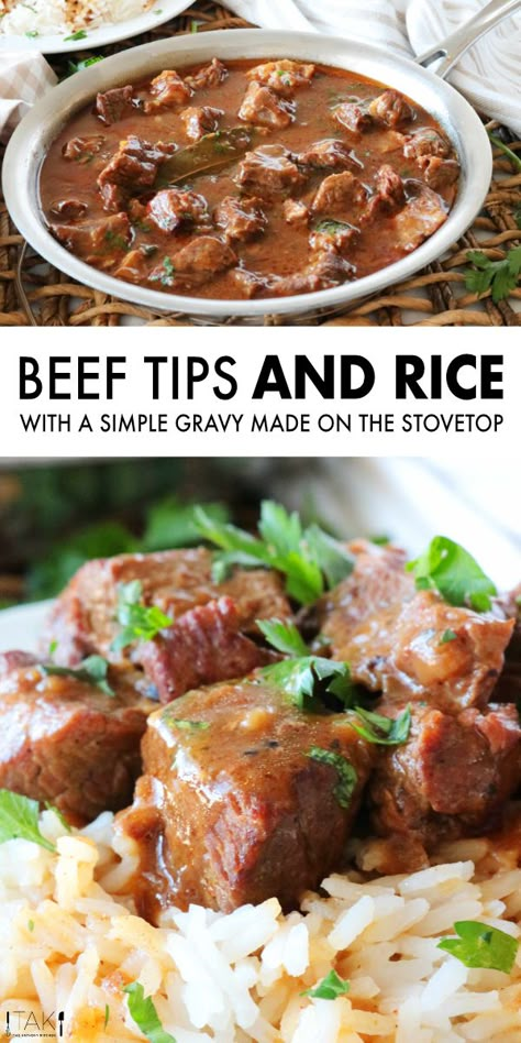 Instant Pot Beef Tips, Beef Tips And Rice, Beef Tip Recipes, Beef Tips And Gravy, How To Cook Beef, Beef Tips, Easy Beef, Beef Dinner, Ultimate Comfort Food