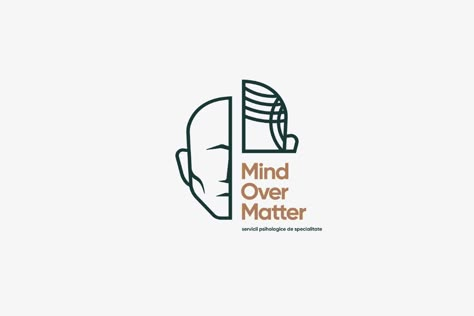 Brand Identity - Mind Over Matter on Behance Typo Logo Design, Instagram Graphic Design, Business Branding Design, Mental Health T Shirts, Logo Design Health, Brain Logo, Counseling Office, Human Logo, Creative Advertising Design