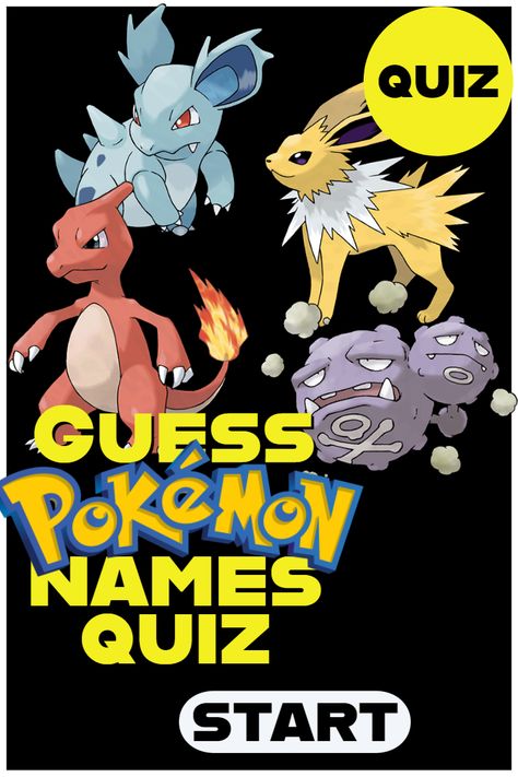 Gen 1 Pokémon Quiz: Can You Name ’em All? Gen 1 Pokemon Quiz contains 15 questions. You can see your final result after you answer all of them.  This quiz is only about Pokemons from gen 1 (Kanto Region) which has 151 Pokemons in total.  If you have ever played any Pokemon game (in example Pokémon Red and Blue released on Game Boy) or watched the anime, then this Gen 1 Pokemon Quiz is for you. Test your knowledge about the Pokemon world and "explore 'em all!"  #quiz #quizzes #pokemon #pikachu Whos That Pokemon, Which Pokemon Are You, Pokemon Quizzes, Pokemon Comics Funny, Normal Type Pokemon, First Gen Pokemon, Pokemon Tips, Anime Quizzes, Pokemon Facts