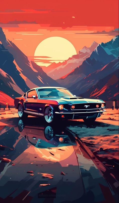 Available Now Poster, Car Artwork Automotive Art, Mustang Cars Wallpapers, Mustang Artwork, Mustang Painting, Mustang Art, Cars Drawing, Mustang Wallpaper, Cars Art