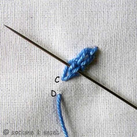 Embroidery Stitches Beginner, Embroidery Lessons, Twisted Chain, Hand Embroidery Videos, Basic Embroidery Stitches, Hand Embroidery Tutorial, Needlepoint Stitches, Embroidery Stitches Tutorial, Sewing Embroidery Designs