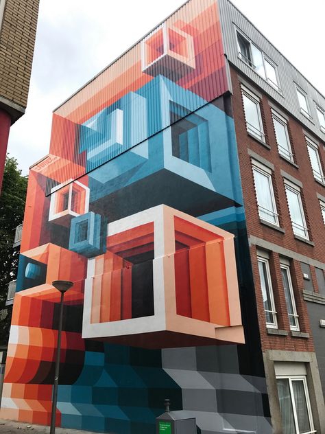 Artist Mr. June Brings Urban Facades to Life with Layered Three Dimensional Murals,© Mr. June Grafitti Street, Street Smarts, Rotterdam Netherlands, New York Graffiti, Sidewalk Chalk Art, Sidewalk Art, Urban Street Art, 3d Street Art, Amazing Street Art