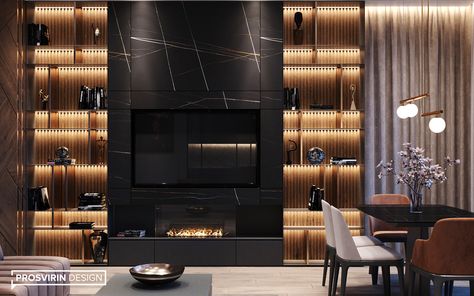 11.0. on Behance Wall Fireplace, Modern Tv Wall, Tv Room Design, Tv Wall Unit, Tv Wall Design, Living Room Design Decor, Living Room Tv Wall, Paint Colors For Living Room, Fireplace Design