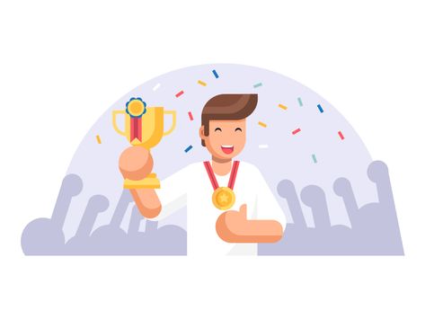 Winner joyful confetti medal rummer winner win boy illustration Win Illustration, Winner Illustrations, Winner Graphic, Ppt Animation, Boy Illustration, Cartoon Images, Animated Cartoons, Sports Team, Graphic Illustration