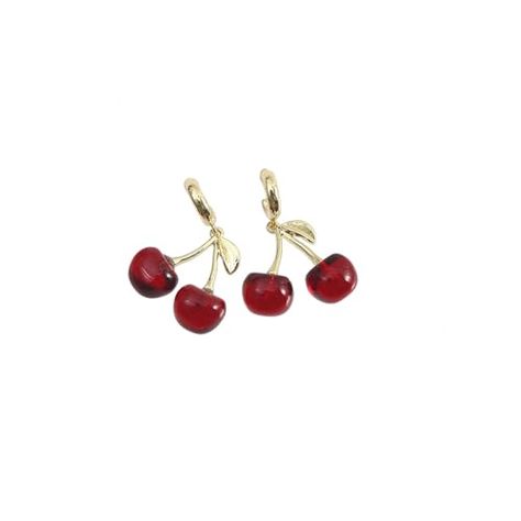 Aesthetic Gift, Cherry Earrings, Cute Aesthetic, Gift Jewelry, Earrings For Women, Women's Earrings, Jewelry Gifts, 18k Gold, Cherry