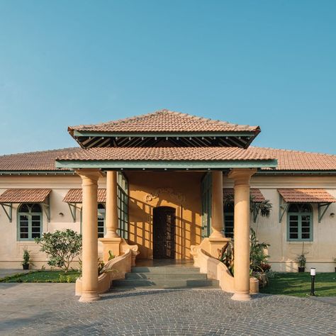 A designer turns her family’s 150-year-old Portuguese villa in Goa into a calm and cosy retreat | Architectural Digest India Old Portuguese Houses, Goan Architecture Villas, Old Portuguese Houses In Goa, Portuguese House Design, Goan Portuguese Houses, Spanish Villa Home Exterior, Goa Architecture, Goa Homes, Goan Houses