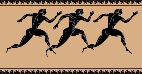 greek runners Greek Hoplite Art, Ancient Greek Sports, Greek Cyclops, Greek Goddess Nike, Ancient Greece Olympics, Greek Sports Ancient Greece, Roman Myth, Underground City, Greek Icons