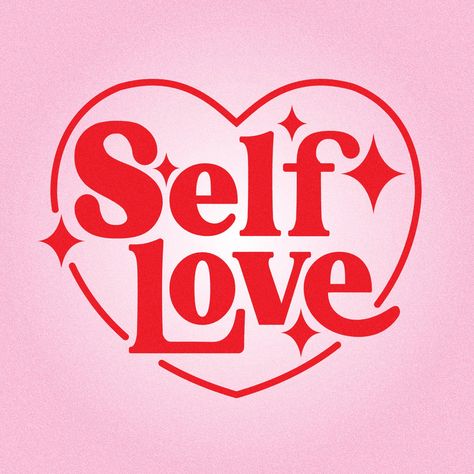 Self love club graphic Self Love Typography, Valentine Typography Design, Self Love Graphic Design, Self Love Club Tattoo, Self Love Logo, Girlie Stickers, Valentines Dates, Pink Affirmations, Funny Valentines Cards