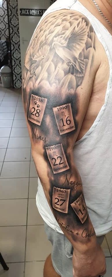 Family tattoo Tattoo Of Family Ideas, Family Men Tattoo Ideas, Family Tree Tattoo Stencil, Small Family Tattoos Men, Tattoo Ideas That Represent Family, Men’s Family Tattoo Ideas, Family Tattoos Sleeve, Family Representation Tattoos, Men’s Sleeve Tattoo Ideas Family