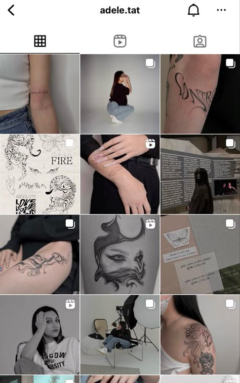 Tattoo Artist Instagram Feed, Tattoo Instagram Feed, Monstera Aesthetic, Tattoo Studio Decor, Tattoo Branding, Insta Tattoo, Tattoo Salon, Instagram Animation, Tattoo Apprenticeship