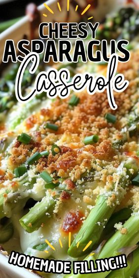 Cheesy Asparagus Casserole Asparagus Casserole Recipes Easy, Cheesy Asparagus Casserole, Easy Sausage Balls, Easy Sausage Balls Recipes, Asparagus Casserole Recipes, Cheesy Asparagus, Asparagus Casserole, Vegetable Casseroles, Casserole Ideas