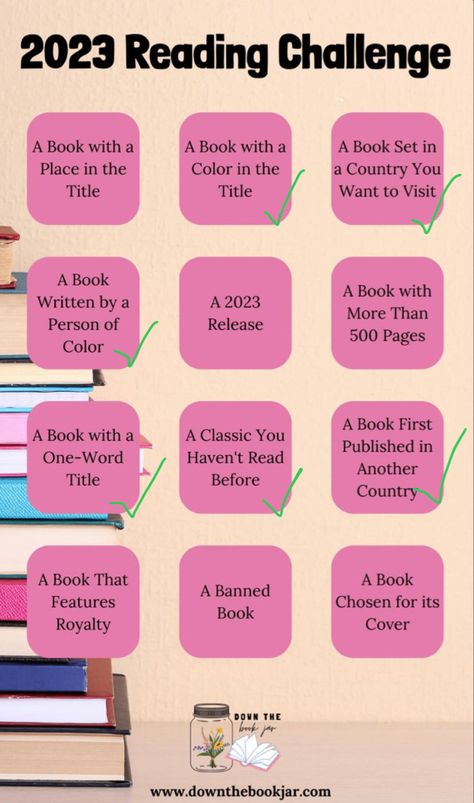 Books To Read 2023 List, Book Jar Ideas, Tbr Book Jar Prompts, 2023 Book Club Reading List, Book Challenge List 2023, Top Books To Read 2023, 2023 Book Challenge, Book Challenge List, Ya Reading Challenge