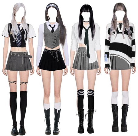 Outfit Ideas Kpop, Korean Outfits Kpop, Kpop Concert Outfit, Famous Outfits, Preformance Outfits, Black Velvet Choker, Velvet Choker, Outfit Shoplook, Kpop Fashion Outfits