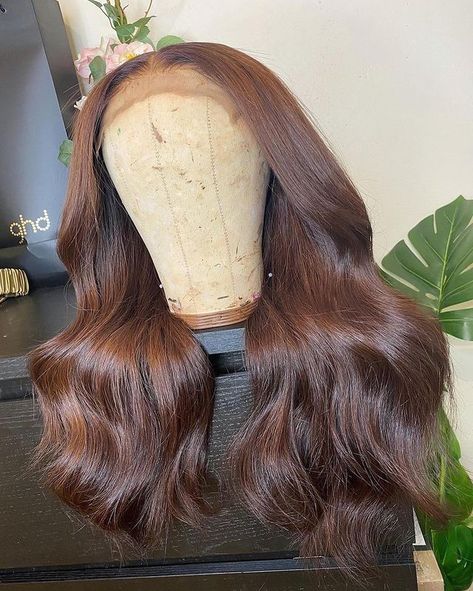 @punk_salami • Instagram photos and videos Chocolate Brown Wig, Body Wave Lace Front Wig, Lace Closure Hairstyles, Wave Lace Front Wig, Lace Fronts, Green Wig, Brazilian Remy Hair, Hair Closure, Straight Lace Front Wigs