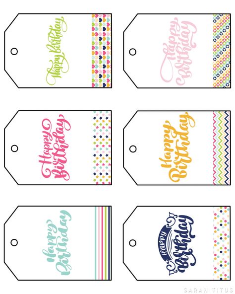 Looking for cute free printable happy birthday gift tags? These fun DIY birthday tag templates are the perfect touch! Great for kids homemade projects! Free Printable Gift Tags Birthday, Free Birthday Gift Tags, Gift Tag Template Free, Birthday Tags Printable, Birthday Gift Tags Printable, Tag Template Free, Gift Tag Template Printable, Free Birthday Gifts, Happy Birthday Tag