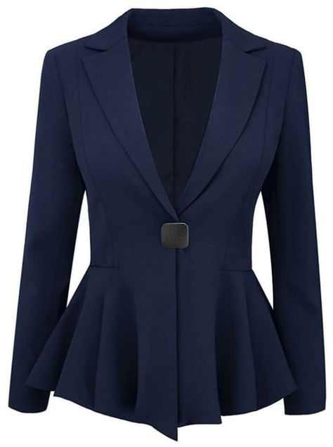 Peplum Blazers For Women, Work Blazer Outfit, How To Wear Blazers, Blazer Pattern, Blazer Outfits For Women, Peplum Blazer, Work Blazer, Suit Jackets For Women, Blazer Jackets For Women