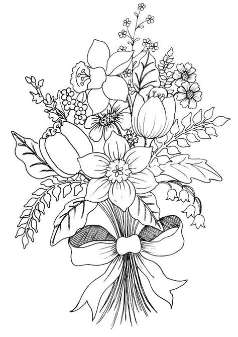 Drawings Techniques, Snipping Tool, Flower Drawings, Craft Techniques, Floral Embroidery Patterns, White Drawing, Flower Sketches, Floral Drawing, Pola Sulam