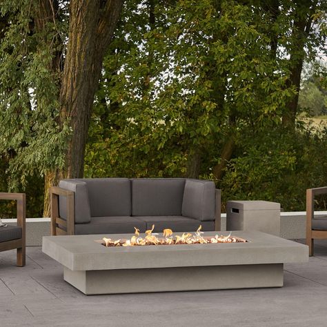 Gas fire pit table