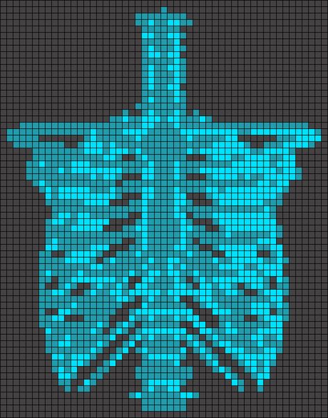 Alpha pattern #133253 variation #333969 | BraceletBook Crochet Ribs Skeleton Pattern, Corpse Bride Alpha Pattern, Raven Alpha Pattern, Lego Mural, Alpha Grid, Plastic Bead Crafts, Crochet Grid, Mural Art Design, Grid Patterns