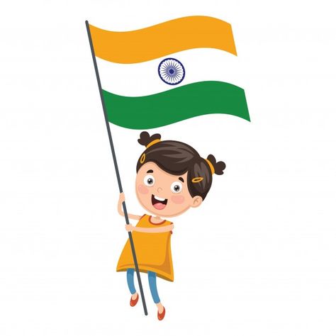 Illustration of kid holding india flag P... | Premium Vector #Freepik #vector #kids #children #sport #flag Go Get Em Tiger, Festive Holiday Cocktails, Garib Nawaz, Independence Day Photos, Independence Day Drawing, Turkish Flag, Independence Day Images, Go Get Em, Independence Day Decoration