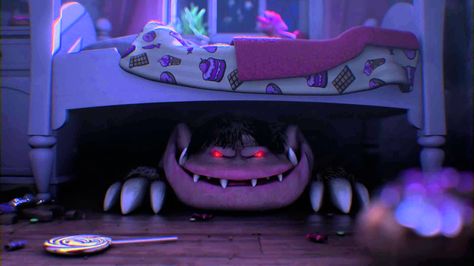 The Monster Under The Bed: A Short Story The Monster Under The Bed, Monster Songs, Monster Spray, Bed Story, Monster Under The Bed, Halloween Songs, Monster Face, Tv Tropes, Scary Monsters