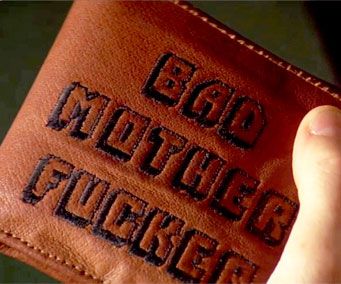 bad-motherfucker-wallet Pulp Fiction Quotes, Pulp Fiction 1994, Character Homes, Bad Mother, Prop Making, Bruce Willis, Quentin Tarantino, Pulp Fiction, Film Movie