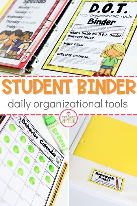 Keeping students organized is a difficult task. This student binder resource just might be the trick for your class to start the year off right. For more helpful ideas check out Mrs. Jones' Creation Station. Classroom Student Supply Organization, Student Supply Organization, Take Home Folders, Student Folders, Homework Folder, Student Binders, Mrs Jones, Classroom Management Tool, Creation Station