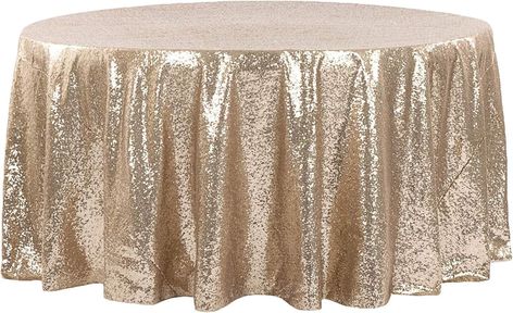 Amazon.com: 132" Round Sequin Tablecloth - Blush/Rose Gold Decrotaion for Wedding Kitchen Home Decor Events : Home & Kitchen Champagne Sequin Tablecloth, 120 Round Tablecloth, Sequin Tablecloth, Kitchen Home Decor, Blush Rose, Gala Dinner, Blush Roses, Round Tablecloth, For Your Party