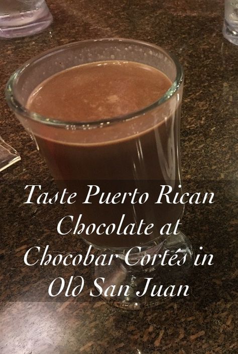 Sampling Puerto Rican chocolate at Chocobar Cortés in Old San Juan is a must do for foodies when visiting Puerto Rico. Puerto Rican Hot Chocolate, Hot Chocolate With Cheese, Puerto Rico Trip, Chocolate Bar Molds, Puerto Rico Vacation, Boricua Recipes, Puerto Rico Art, Cruise 2023, Chocolate Waffles