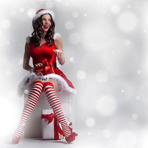 Christmas Pinup, Christmas Fashion Photography, Candy Photoshoot, Christmas Couple Pictures, Santa Girl, Pinup Photoshoot, Christmas Portraits, Christmas Shoot, Christmas Photoshoot