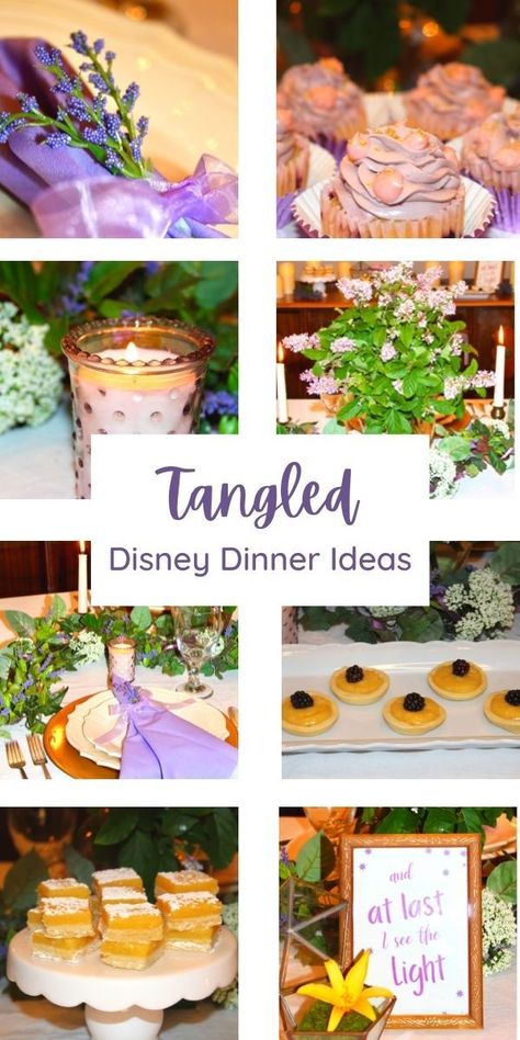 Host a charming Tangled Disney dinner with our tabescape & decor ideas, full menu, and delicious recipes. Tangled Dinner, Tangled Party Ideas, Dinner Movie Night, Disney Movie Night Food, Disney Movie Night Dinner, Strawberry Soup, Movie Night Dinner, Movie Night Theme, Disney Dishes