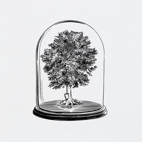 Bell Jar Drawing, Fig Tree Tattoo The Bell Jar, The Bell Jar Tattoo, Wishing Well Tattoo, Bell Jar Tattoo, Jar Tattoo, Acorn Tattoo, Freedom Tattoo, Globe Tattoos