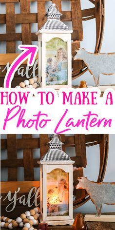 Learn how to make a photo lantern for anyone on your gift giving list! They will love this personalized gift that is easy to make! #giftidea #easycrafts #quickcrafts #lantern #photogift In Memory Of Lantern, In Memory Crafts Diy, Crafts For Remembering A Loved One, Photo Candle Holder, Memorial Things To Make, Mom Memorial Gift, Diy Shadow Box Ideas Memories, Diy Christmas Photo Gifts, Gifts To Make With Pictures