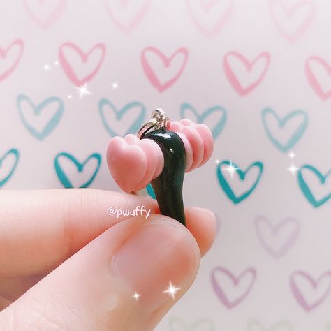 By Pwuffy on Instagram Blackpink Lightstick, Clay Keychain, Kpop Diy, Clay Diy Projects, Planner Charms, Cute Polymer Clay, Phone Charms, Custom Charms, Diy Crafts To Do