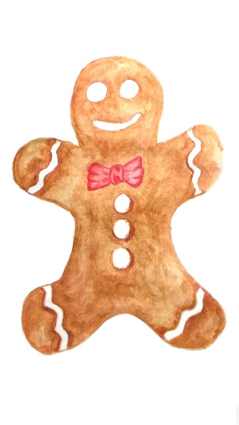 Easy Gingerbread Man With Watercolor. How To Paint Step By Step. Holiday Card. Winter, Christmas, Holy, Card, Holiday Card. Christmas Holiday Card. How To Paint. #watercolorgingerbreadman #gingerbreadmanwatercolorchristmas #howtopaintgingerbreadman #watercolorgingerbreadmantutorial #watercolorgingerbreadmanstepbystep #watercolorforbeginnersstepbystep #watercolorforbeginnersstepbysteptutorials #watercolorchristmascardsdiy #fineart #illustrationgingerbreadman #watercolorgingerbreadman Ginger Man Cookies, Watercolor Gingerbread, Watercolor Food, Christmas Card Art, Christmas Challenge, Spirited Art, Painting Still Life, Printable Decor, Christmas Illustration