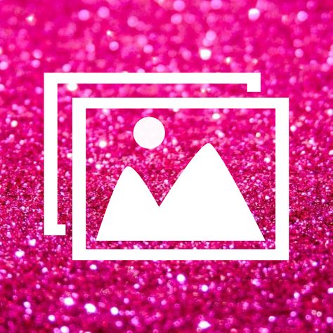 Barbie App Icons, Aesthetic Pink Glitter, Icon For Iphone, Iphone Background Glitter, Ipad Decor, Iphone Icon Packs, Background Glitter, Pink Board, Icon Wallpaper