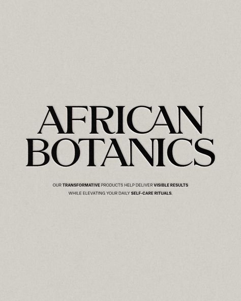 We partnered with @africanbotanics to redefine their brand identity and online presence. By capturing the essence of their skincare philosophy - bridging nature, research, and technology - we crafted a visual identity that pays homage to South Africa's rich biodiversity. From branding and packaging to collateral and website design, our collaboration celebrates their commitment to sustainability and luxury skincare. ——— #luxuryskincare #skincare #skincareroutine #skincareproducts #beauty #sk... Skincare Graphic Design, African Botanics, Skincare Company, Modern Spa, Skincare Branding, Brand Words, Eco Luxury, Botanical Skincare, Luxury Skincare