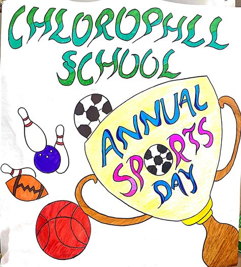 Sports day poster for school ⚡ Poster For School, Sports Day Poster, School Sports Day, Poster School, Sports Day, School Sports, Sports