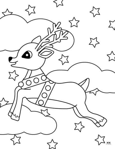 Printable-Reindeer-Coloring-Page-19 Rudolph Coloring Pages Free Printable, Free Printable Christmas Coloring Pages Simple, Reindeer Colouring Free Printable, Christmas Coloring Pages Rudolph, Coloring Pages For Christmas, Rudolph Coloring Pages, Reindeer Coloring Pages, Santa Gift Tags Printable, Gingerbread Man Coloring Page