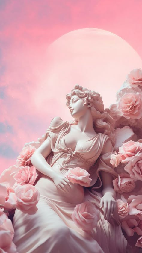 Rose flower statue angel. AI generated Image by rawpixel. | free image by rawpixel.com / Boom Greek Pink Aesthetic, Cute Wallpapers For Desktop Aesthetic, Statue Wallpaper Iphone, Afrodita Aesthetic, Statue Iphone Wallpaper, Angel Aesthetic Wallpaper, Pink Angel Aesthetic, Greek Wallpaper, Statue Wallpaper