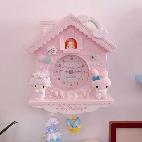 Sanrio My Melody Wall Clock Bedroom Decorate Hello Kitty Little Twinstars Clock Pendulum Clock Girl Room Pendant Festival Gift - Walmart.com Cartoon Clock, Sanrio Room, Rooms Decoration, Clock Bedroom, Wall Clock Classic, Bedroom Wall Clock, Hello Kitty Rooms, Charmmy Kitty, Cute Bedroom Decor